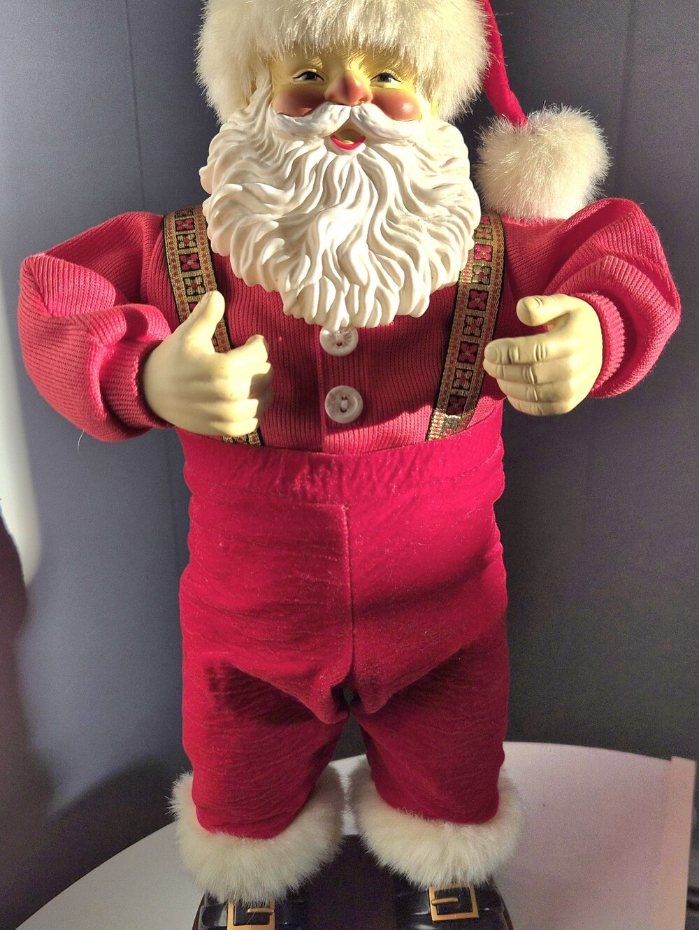 Vintage 1998 Jingle Bell Rock Dancing Santa Figurine